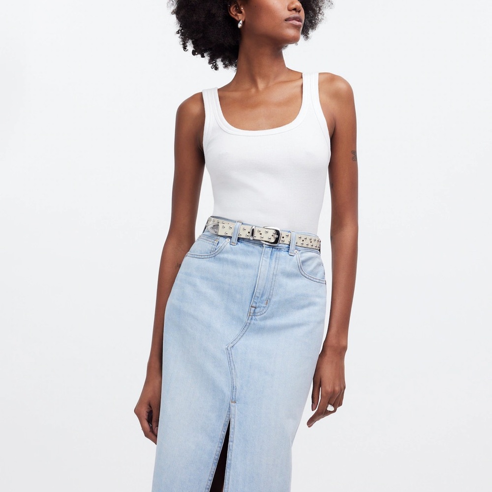 Madewell Rillee Denim Midi Skirt